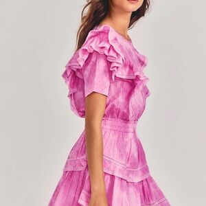 LoveShackFancy  Pink Natasha Mini Dress